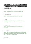 C483 WGU PA EXAM 2026 BUSINESS &NewLine;TEST PAPER QUESTIONS ANSWERS &NewLine;GRADED A&plus; 