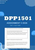 DPP1501 Assignment 3 2026 - Distinction &vert; Due 9 July 2026