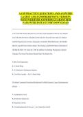 AANP Family Nurse Practitioner Certification Exam&comma; Family Nurse Practitioner Board Review Comprehensive Practice Questions and Verified Answers