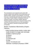 CHEM 210 BIOCHEMISTRY VERIFIED EXAM &NewLine;QUESTIONS&comma; ANSWERS&comma; & RATIONALES &vert; &NewLine;COMPLETE A&plus; STUDY BANK