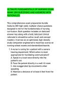 ULTIMATE FUNDAMENTALS OF NURSING EXAM &NewLine;BANK&colon; 200 QUESTIONS AND ANSWERS WITH &NewLine;RATIONALES