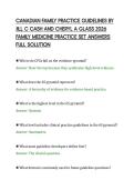 CANADIAN FAMILY PRACTICE GUIDELINES BY&NewLine;JILL C CASH AND CHERYL A GLASS 2026&NewLine;FAMILY MEDICINE PRACTICE SET ANSWERS&NewLine;FULL SOLUTION