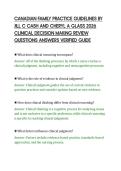 CANADIAN FAMILY PRACTICE GUIDELINES BY&NewLine;JILL C CASH AND CHERYL A GLASS 2026&NewLine;CLINICAL DECISION MAKING REVIEW&NewLine;QUESTIONS ANSWERS VERIFIED GUIDE