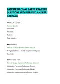 CANFITPRO FINAL PAPER PRACTICE&NewLine;QUESTIONS WITH VERIFIED ANSWERS&NewLine;PACKAGE