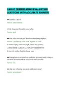 CAOHC CERTIFICATION EVALUATION&NewLine;QUESTIONS WITH ACCURATE ANSWERS