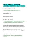 CAOHC COMPLETE STUDY SHEET&NewLine;QUESTIONS AND REVIEW SOLUTION PACK