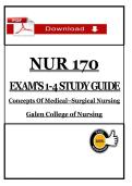 NUR 170 Exams 1-4 Study Guide &lpar;PDF&rpar; &vert; &lpar;2026&rpar; Med-Surg Nursing Exam Questions &vert; Galen
