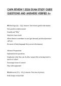 CAPA REVIEW 1 2026 EXAM STUDY GUIDE&NewLine;QUESTIONS AND ANSWERS VERIFIED A&plus;