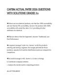 CAPSIM ACTUAL PAPER 2026 QUESTIONS&NewLine;WITH SOLUTIONS GRADED A&plus;