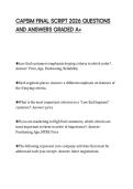 CAPSIM FINAL SCRIPT 2026 QUESTIONS&NewLine;AND ANSWERS GRADED A&plus;