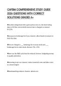 CAPSIM COMPREHENSIVE STUDY GUIDE&NewLine;2026 QUESTIONS WITH CORRECT&NewLine;SOLUTIONS GRADED A&plus;