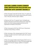 CAPTAINS CAREER COURSE COMMON&NewLine;CORE CERTIFICATION EVALUATION 2026&NewLine;QUESTIONS WITH ANSWERS GRADED A&plus;