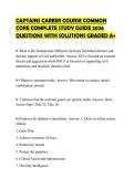 CAPTAINS CAREER COURSE COMMON&NewLine;CORE COMPLETE STUDY GUIDE 2026&NewLine;QUESTIONS WITH SOLUTIONS GRADED A&plus;