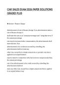CAR SALES EXAM 2026 PAPER SOLUTIONS&NewLine;GRADED PLUS