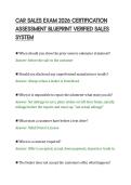 CAR SALES EXAM 2026 CERTIFICATION&NewLine;ASSESSMENT BLUEPRINT VERIFIED SALES&NewLine;SYSTEM