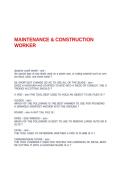 MAINTENANCE & CONSTRUCTION WORKER