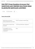 SWA TEST 2 Exam Questions & Answers Test QUESTIONS AND VERIFIED SOLUTIONS &vert;2026&vert; ELABORATED &DETAILED ANSWERS&excl;&excl;&NewLine;&NewLine;