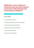 NR668 Week 6 Latest Verified And Frequently tested exam With Expected real Questions With Well Elaborated Correct Answers GRADED A&plus;&period;