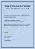 &num; NR 224 Fundamentals of Nursing Final Examination Success &NewLine;Blueprint &vert; 100 Comprehensive NCLEX-Style Questions with &NewLine;Rationales &vert; Updated 2026 Edition &vert; Pass First Attempt