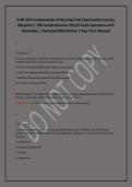 &num; NR 224 Fundamentals of Nursing Final Examination Success &NewLine;Blueprint &vert; 100 Comprehensive NCLEX-Style Questions with &NewLine;Rationales &vert; Updated 2026 Edition &vert; Pass First Attempt