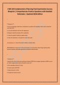 &num; NR 224 Fundamentals of Nursing Final Examination Success &NewLine;Blueprint &vert; Comprehensive Practice Questions with Detailed &NewLine;Rationales &vert; Updated 2026 Edition