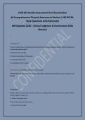 &num; NR 302 Health Assessment Final Examination&NewLine;&num;&num; Comprehensive Physical Assessment Review &vert; 100 NCLEXStyle Questions with Rationales&NewLine;&num;&num;&num; Updated 2026 &vert; Clinical Judgment & Examination Skills &NewLine;Mastery