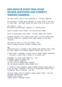 PADI RESCUE DIVER FINAL EXAM REVIEW QUESTIONS AND CORRECT VERIFIED ANSWERS