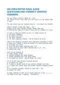 SSI OPEN WATER FINAL EXAM QUESTIONS AND CORRECT VERIFIED ANSWERS