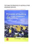 Test bank for Principles of Auditing & Other Assurance Services all pages fully covered with test questions and answers graded A&plus;