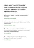 HUMAN GROWTH AND DEVELOPMENT&NewLine;UPDATED COMPREHENSIVE REVIEW 2026&NewLine;COMPLETE QUESTIONS AND CORRECT&NewLine;ANSWERS GRADED A&plus;