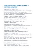USMC PFT QUESTIONS AND CORRECT VERIFIED ANSWERS