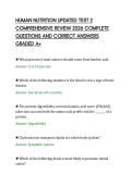 HUMAN NUTRITION UPDATED TEST 2&NewLine;COMPREHENSIVE REVIEW 2026 COMPLETE&NewLine;QUESTIONS AND CORRECT ANSWERS&NewLine;GRADED A&plus;