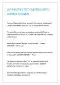 CHT PRACTICE TEST QUESTIONS WITH CORRECT ANSWERS