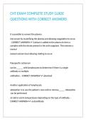 CHT EXAM COMPLETE STUDY GUIDE QUESTIONS WITH CORRECT ANSWERS 