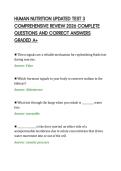 HUMAN NUTRITION UPDATED TEST 3&NewLine;COMPREHENSIVE REVIEW 2026 COMPLETE&NewLine;QUESTIONS AND CORRECT ANSWERS&NewLine;GRADED A&plus;