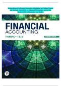 Complete Solution Manual For Financial Accounting&comma; 13th Edition by C William Thomas and Wendy M&period; Tietz&comma;&vert; All 1 - 12 Chapters With Questions And Verified Solutions With Detailed Rationales And Case Study&period;