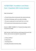 ASTQB ISTQB - Foundation Level Tester - Exam 1 Questions With Correct Answers