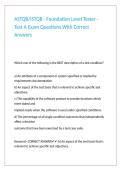 ASTQB ISTQB - Foundation Level Tester - Test A Exam Questions With Correct Answers 