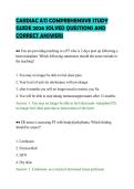 CARDIAC ATI COMPREHENSIVE STUDY&NewLine;GUIDE 2026 SOLVED QUESTIONS AND&NewLine;CORRECT ANSWERS
