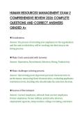 HUMAN RESOURCES MANAGEMENT EXAM 2&NewLine;COMPREHENSIVE REVIEW 2026 COMPLETE&NewLine;QUESTIONS AND CORRECT ANSWERS&NewLine;GRADED A&plus;