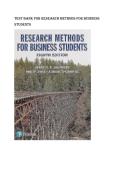 Test bank for Research Methods For Business Students&NewLine;by Adrian Thornhill &sol; Philip Lewis &sol; Mark N&period; K&period; Saunders &lpar;Author&rpar;  all pages fully covered with test questions and answers graded A&plus;