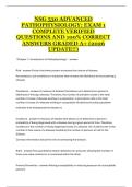 NSG 530 Advanced Pathophysiology &ndash; Exam 1 Study Guide and Practice Questions