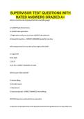 SUPERVISOR TEST QUESTIONS WITH RATED ANSWERS GRADED A&plus;