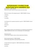 SUPERVISORY COURSE EXAM QUESTIONS WITH ANSWERS 2027