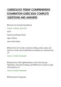 CARDIOLOGY FISDAP COMPREHENSIVE&NewLine;EXAMINATION GUIDE 2026 COMPLETE&NewLine;QUESTIONS AND ANSWERS