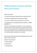 ISTQB Foundation Level Exam Questions With Correct Answers