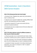 ISTQB Automotive - Exam 2 Questions With Correct Answers