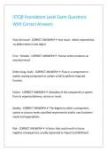 ISTQB Foundation Level Exam Questions With Correct Answers 