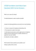 ISTQB Foundation Level Mock Exam Questions With Correct Answers&period;