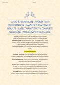 &NewLine;COMD 674 SIMUCASE- AUDREY- &lpar;SLP&rpar; INTERVENTION TRANSCRIPT ASSESSMENT RESULTS &vert; LATEST UPDATE WITH COMPLETE SOLUTIONS &vert; 97&percnt; COMPETENCY SCORE&period;&NewLine;